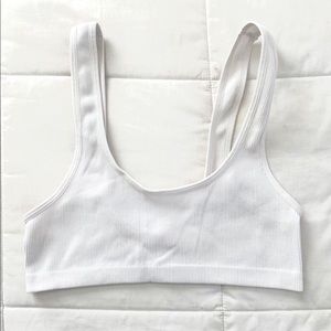 White cropped tank